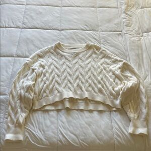 Pink Rose cropped sweater
